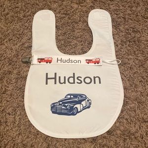 Hudson Baby Bib and pacifier holder!